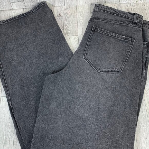 GB High Waisted Baggy Jeans Size 13 Distressed Black Denim Casual Rip Streetwear - Picture 7 of 16